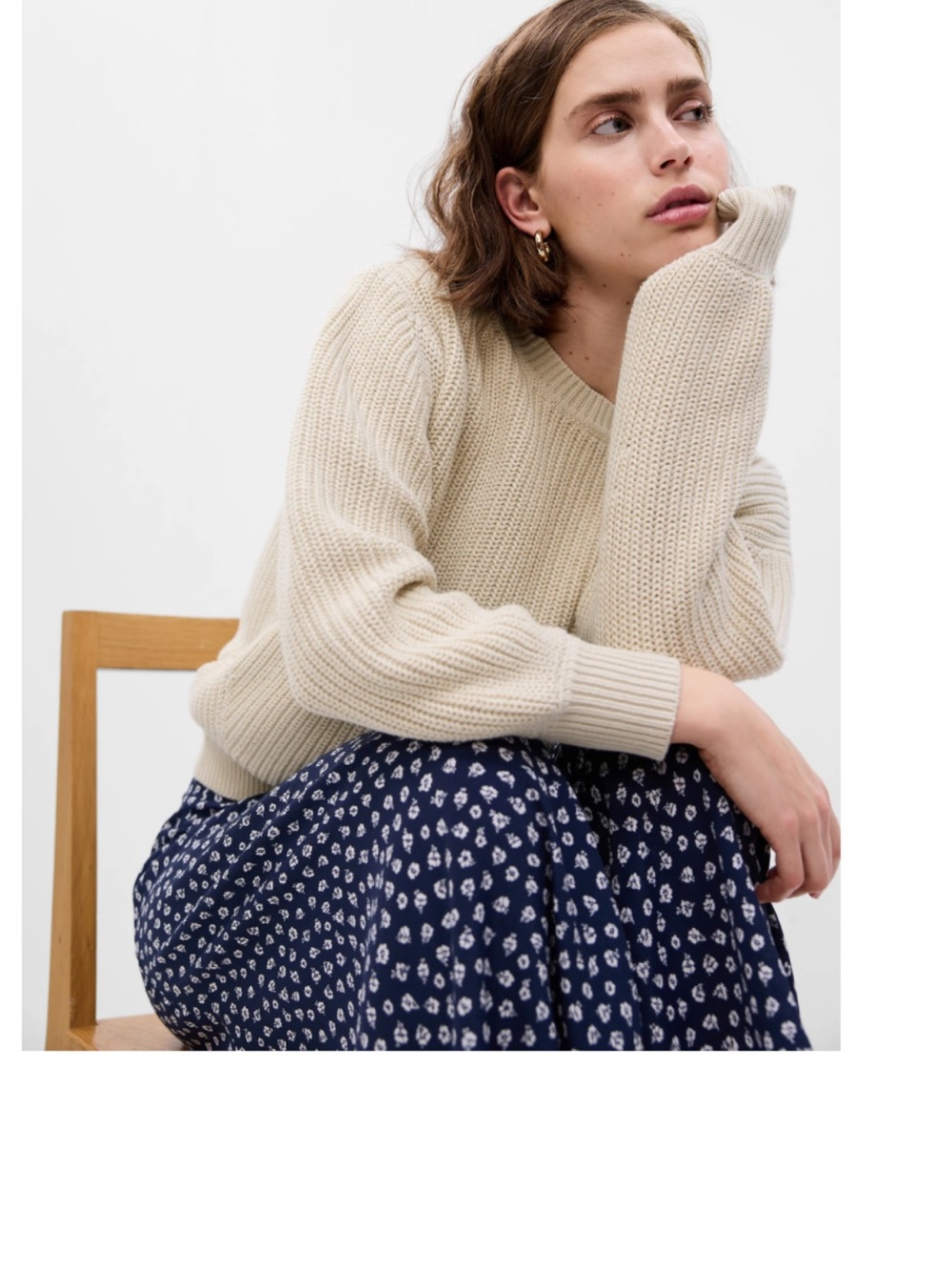 Gap striped shaker-stitch sweater